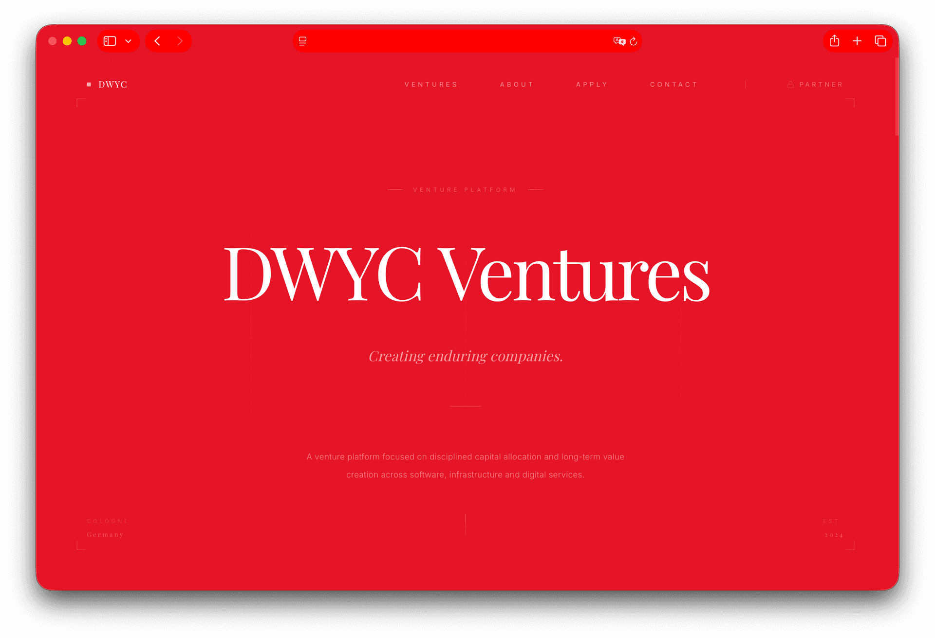 Projekt: DWYC Ventures – Venture Platform · Köln
