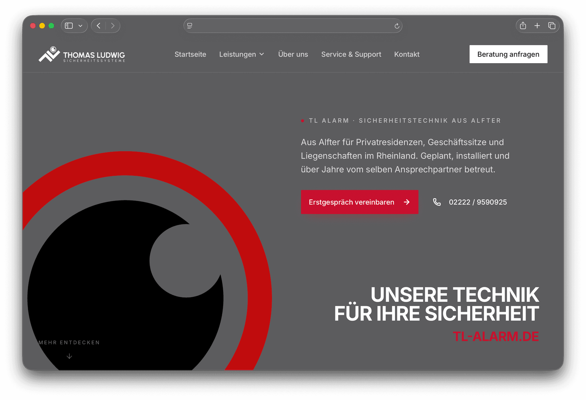 Projekt: Thomas Ludwig Sicherheitssysteme – Sicherheitstechnik · Alfter